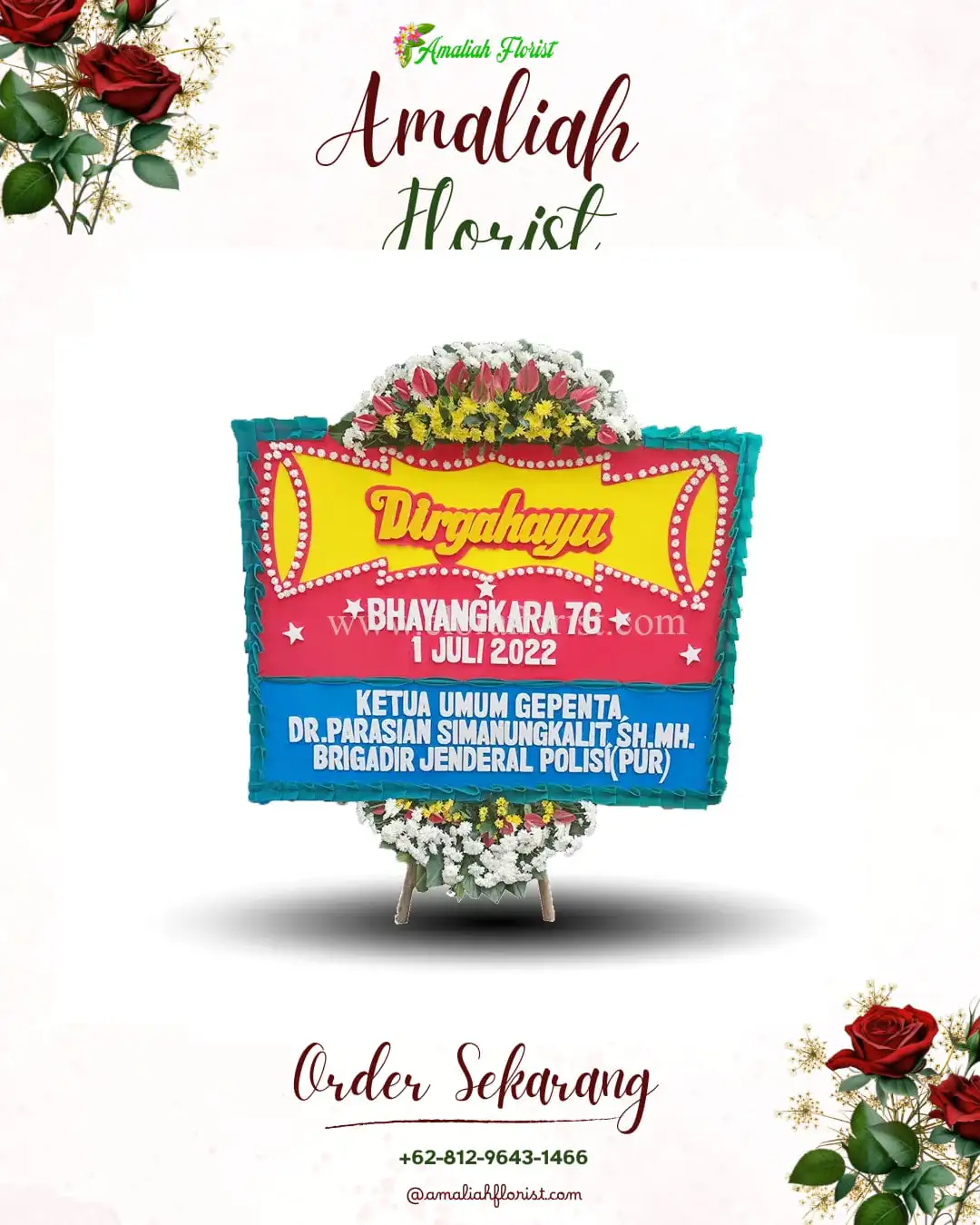 Papan Bunga HUT Ulang Tahun Kalibanteng Kulon